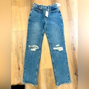 Good American Distressed indigo jeans size 4/27